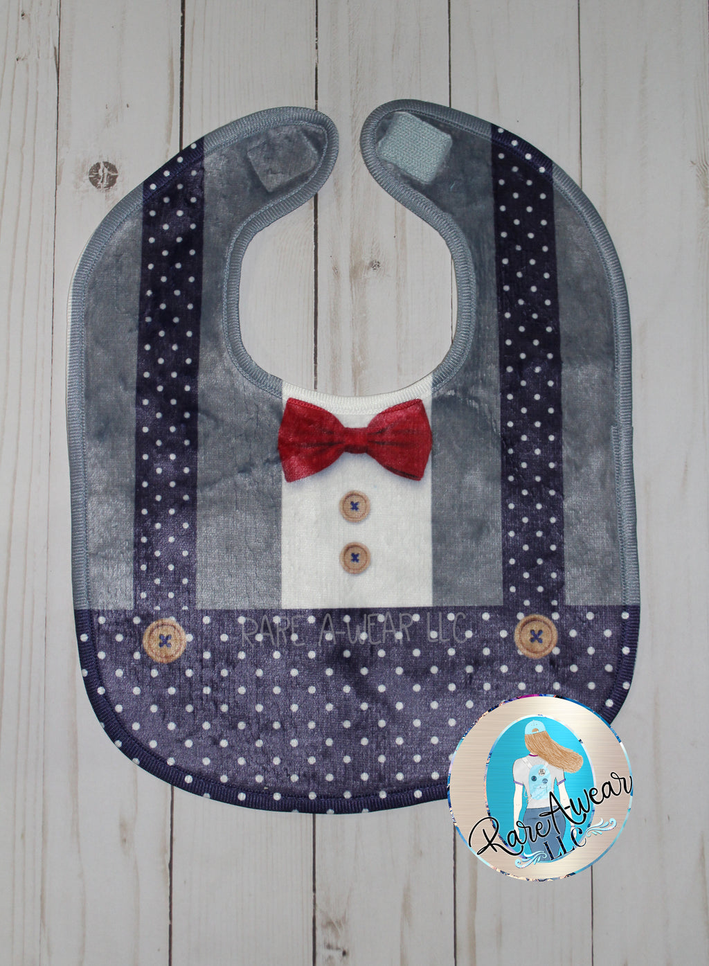 Bow Tie Suit Baby Bib