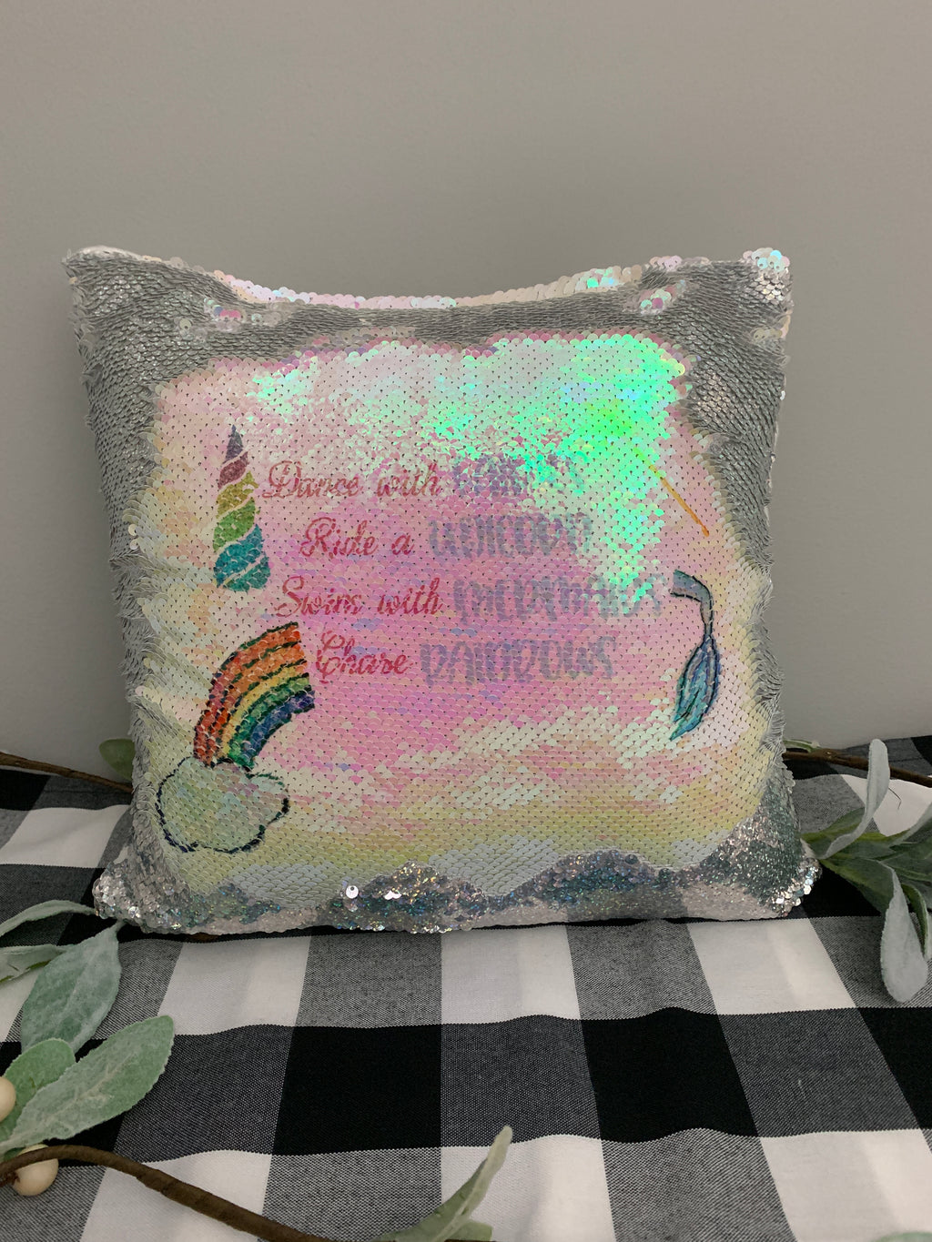 Blooper- Fairy, Unicorn, Mermaid, Rainbow Pillow