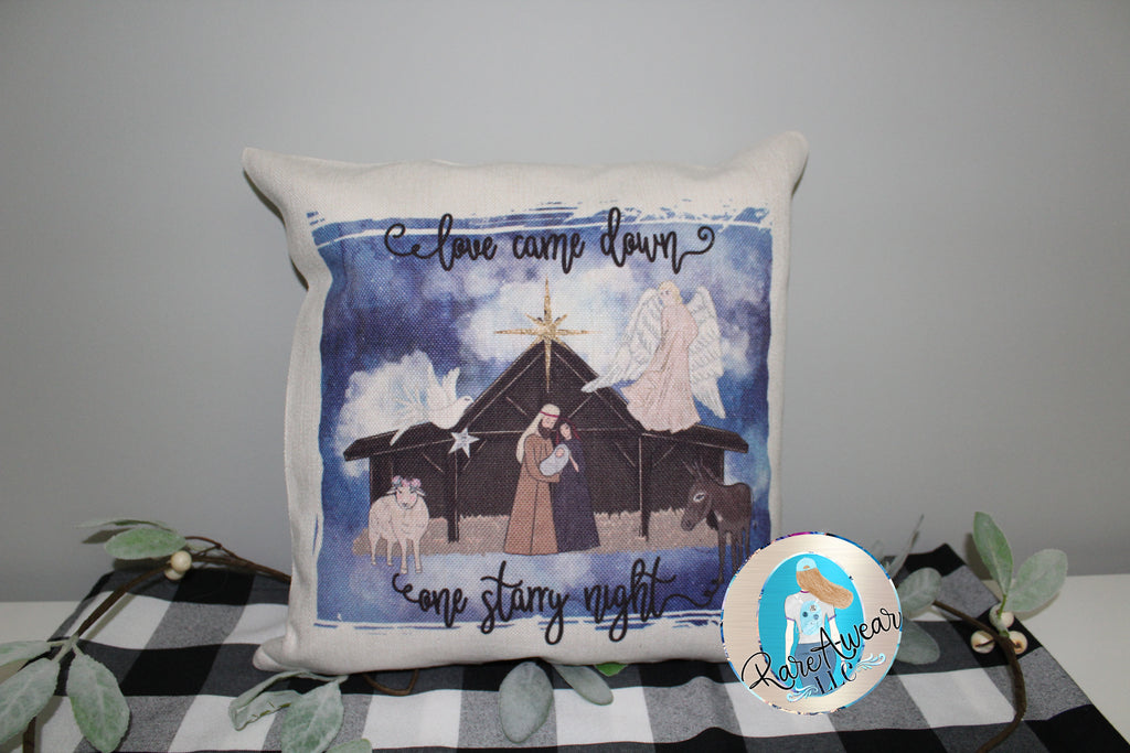 Love Came Down Canvas Throw Pillow