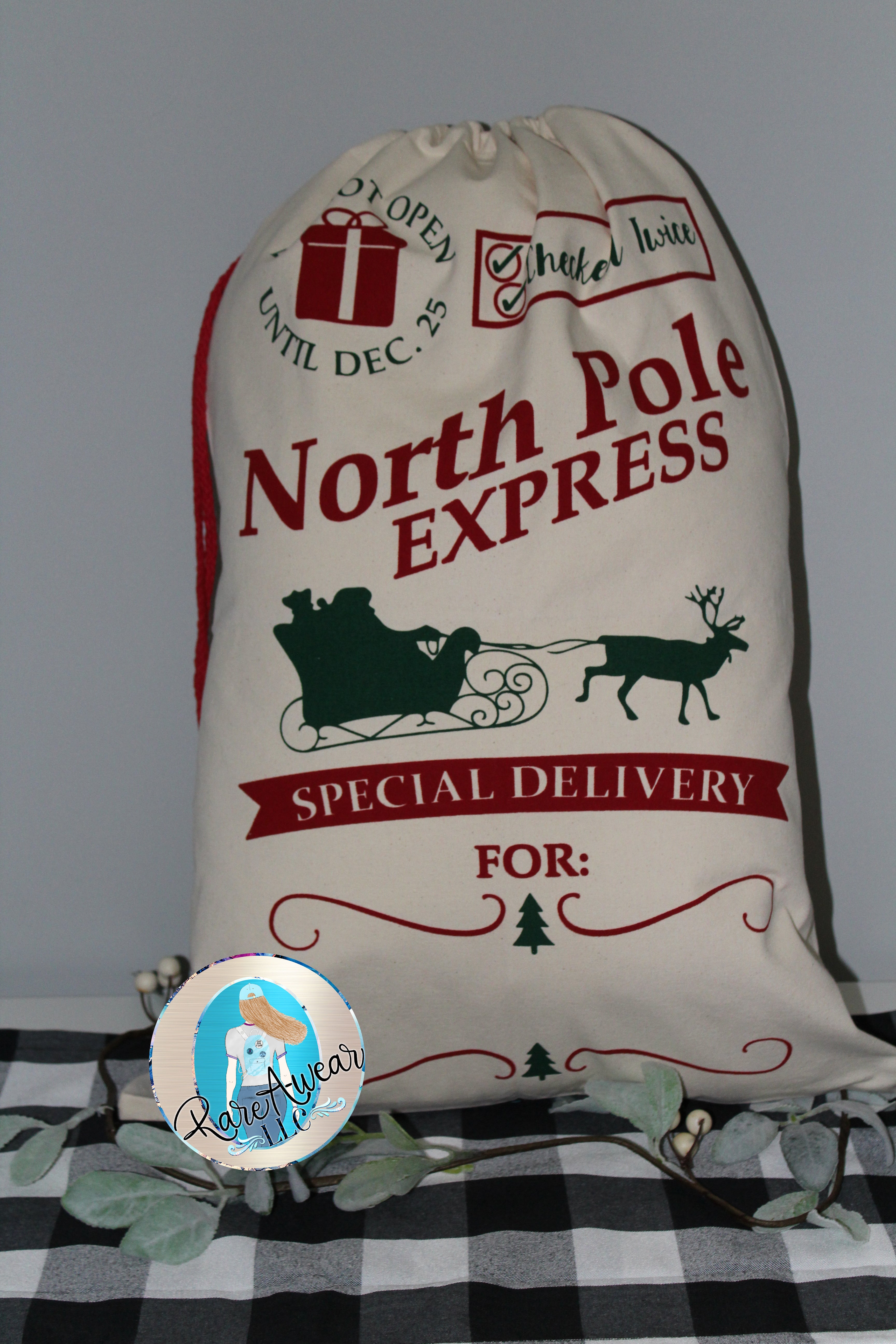 Personalized North Pole Express Santa Sack